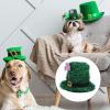 LUOZZY 2Pcs St Patricks Day Hair Clips Hat Designed Hairpin Clover Hair Accessories Tinsel Shamrock Barrette for Irish Festival St Patrick's Day Party view 2
