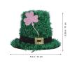 LUOZZY 2Pcs St Patricks Day Hair Clips Hat Designed Hairpin Clover Hair Accessories Tinsel Shamrock Barrette for Irish Festival St Patrick's Day Party view 3