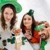 LUOZZY 2Pcs St Patricks Day Hair Clips Hat Designed Hairpin Clover Hair Accessories Tinsel Shamrock Barrette for Irish Festival St Patrick's Day Party view 4