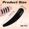 200 PCS Cosmetic Spatulas, Black Mini Spatula for Cosmetics, Skin Care Facial Cream Mask Spatula, Skincare Spatulas, Disposable Plastic Makeup Scoop for Sampling and Mixing view 2