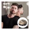huangtinghui0802 Balding Wig Human Hair Men's Toupee 8x10 Inches Base Capillary System Fine Mono Hair Prosthesis Wig Caps(Light Brown) view 1