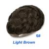huangtinghui0802 Balding Wig Human Hair Men's Toupee 8x10 Inches Base Capillary System Fine Mono Hair Prosthesis Wig Caps(Light Brown) view 2