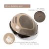 huangtinghui0802 Balding Wig Human Hair Men's Toupee 8x10 Inches Base Capillary System Fine Mono Hair Prosthesis Wig Caps(Light Brown) view 4