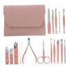 PLAFOPE 16pcs Rose Gold Nail Trimmer Set Professional Manicure Tools with Nail Clippers Cuticle Nipper and for Home Use and Travel view 1