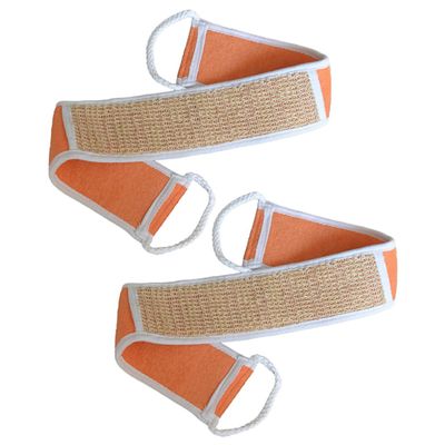 2pcs Exfoliating Bath Bands Bath Scrubber for Body Wash Strap Body Strap Back Scrubber Double-Sided Scrubber Orange Healeved