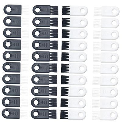 BELLIFFY 40pcs Electric Razor Cleaning Brush Durable Hair Clipper Brush for Personal and Salon Use Lightweight for Easy Cleaning of Gaps and Corners Black White