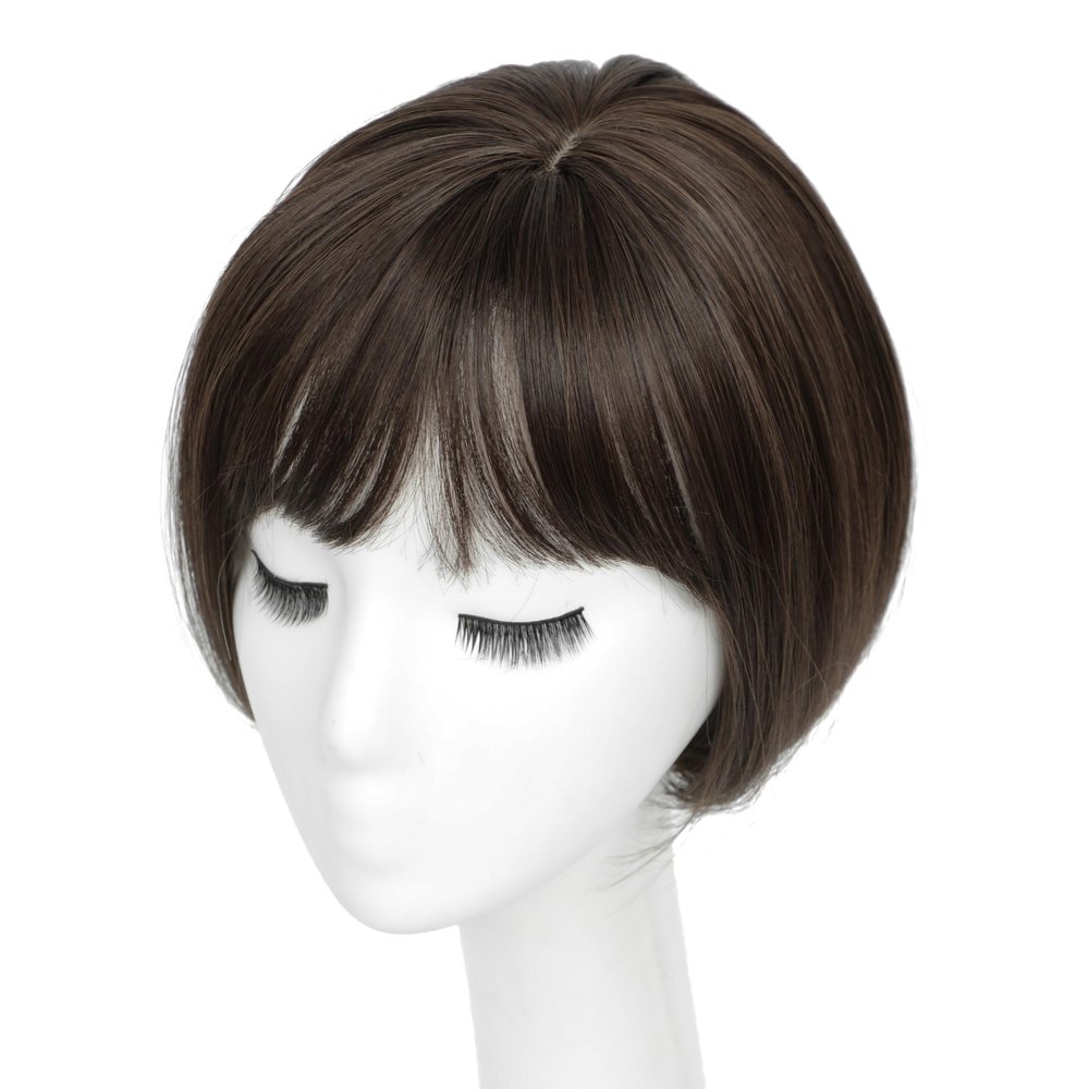 12'' Black Clip in Hair Toppers Hairpeice Clip in Topper for Adding Hair Volume Invisible Hairpieces Clips in Hair Extension with Thinning