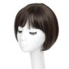 12'' Black Clip in Hair Toppers Hairpeice Clip in Topper for Adding Hair Volume Invisible Hairpieces Clips in Hair Extension with Thinning view 2