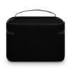 Leather Cosmetic Case, Cute Black Trendy Portable Makeup Bag Organizer Large Capacity Travel Toiletry Bag with Zipper view 3