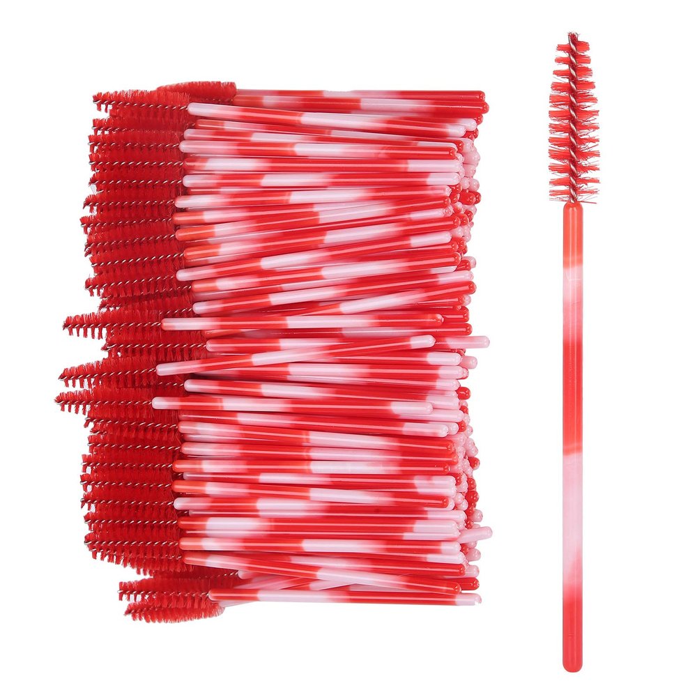 200PCS Disposable Mascara Wands Applicators, Eyelash Extension Brushes, Professional Eyebrow and Eyelash Cosmetic Tool Set, Lash Wand Eyebrow Spooly for Extension (02)