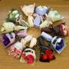 Floral Scented Bath Soap Rose Flower Petals, Plant Essential Oil Rose Soap Guest Soap Shaped Petals Artificial Rose Bouquet Best Gifts Ideas for Her Women Teens Girls Mom Birthdays Red view 3