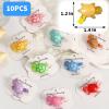 10 Pcs Turtle Hair Clips Glow in The Dark for Girls - Cute Resin Hairpins with Tropical Beach Designs, Non-Slip No Damage Clips for Women Teens, Summer Hawaiian Party & Everyday Hair Accessories view 2