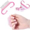 10 Pieces Nail Brush Set with Handle Grip, Nail Cleaning Brushes for Cleaning Fingers and Toes, Manicure Pedicure Soft Dust Removal Nail Art Accessories (pink) view 3