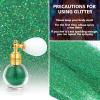 Etercycle Body Shimmer Spray, Green Fine Glitter Spray for Hair and Body, Longwear and Quick Drying Face Shimmer Powder Sparkly Glitter Gifts for Rave Accessories Easter Christmas Halloween Clothes view 3