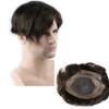 Men's Toupee 108 inch Real Human Hair Thin Skin Hairpiece Hair Replacement System Mono Net with PU around Base for Men (#4 color) view 1