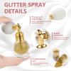 Etercycle Hair Glitter Spray, Gold Body Glitter Spray Fine Face Shimmer Powder, Cosmetic Shimmer Makeup Glitter Highlighter Powder Hairspray for Y2K Accessories, Party, Stage Shows, Nightclubs, Bar view 4