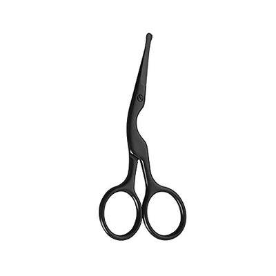 KJWESCYIV jd Craft Scissors 1Pcs 9.4cm Mini CraneVintage Scissors Extra Small Stainless Steel Embroidery Scissor Mustache Trimming Portable Shears Men Beard Scissors(Black)