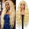XFJT 613 13x6 Lace Front Wig Human Hair Body Wave Blonde Lace Front Wigs Human Hair for Women 200 Density Natural Hairline with Baby Hair (26Inch) view 2