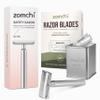 Premium Metal Safety Razor with Razor Blade Bank for Safety Razor Blade Storagement view 1