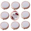 10 Pieces Sublimation Blank Magnifying Compact Mirror for Purses with 2 x 1x Magnification, Rose Gold Folding Mini Pocket Double Sided Travel Makeup Mirror,Perfect for Purse, Pocket Mirror for Gift view 1