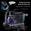 YXKJZHF Electric Shampoo Equipment, 5L Shampoo and Massage Machine with 2 Massage Heads, Self Contained Water Spray Device, for Elderly view 4
