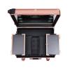 20" Aluminum Trolley Makeup Train Case with Mirror &LED Lights, Professional Cosmetic Organizer Makeup Suitcase with Wheels, Portable Makeup Vanity Rolling Vanity Makeup Station for Travel (Rose Gold) view 4