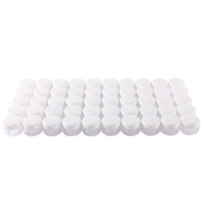 100Pcs Clear Plastic Small Sample Jar Pots Empty Travel Cosmetic Containers Cosmetic Containers