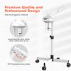 TASALON Professional Facial Steamer on Wheels, Hot Ozone Face Steamer for Facial, Esthetician Steamer for Salon Beauty and Spa, Mist Face Steamer for Facial Deep Cleaning Skin Care Equipment- White view 3