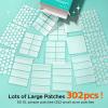 TKTK Large Pimple Patches for Face, 7 Sizes XL Acne Patches, Big Hydrocolloid Bandages for Body, Chin, Forehead, Chest, Back Zit Breakouts, Hydrocolloid Patch (Strip, Square, Dot 302 Count) view 2