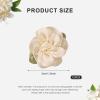 12 Pcs Beige Mini Rose Hair Clip Jasmine Flower Hair Clip Hair Barrettes Headpiece Vintage Hair Pins for Party Wedding Daily view 2