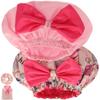 2PCS Genergy Jumbo XL Shower Cap for Women Reusable, Waterproof and Super Extra Large for Thick, Long, Big Hair, Double-layer and Adjustable Bath Cap with Braids and Dreadlocks Washable view 1