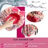 2PCS Genergy Jumbo XL Shower Cap for Women Reusable, Waterproof and Super Extra Large for Thick, Long, Big Hair, Double-layer and Adjustable Bath Cap with Braids and Dreadlocks Washable view 4