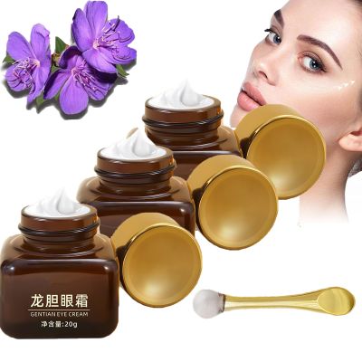 Gentian Anti-Wrinkle Eye Cream, Hankylin Gentian Eye Cream, Gentian Anti-Wrinkle Firming Eye Cream for Eye Bags, Reducing Fine Lines, Dark Circles Puffiness and Bags Under Eyes-20g (3Pcs)