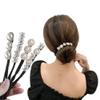 4Pcs Womens Hair Bun Maker with Flower and Pearl Hair Curler Deft Easy Bun Twist French Hairstyle Shaper Twist Hair Tool Hair Accessories view 1
