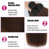Peenoll 18 20 22 Inch 30# Light Brown Yaki Wave Bundles Human Hair Unprocessed Soft Sewn In Hair for Black Women with Double Weft view 3