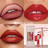 2Pcs Lipstick and Lip Liner Combo, Lip Liner and Lip Gloss Kit for Women, Matte Lip Pencil and Smooth Hydrating Lipstick with Sharpener, Non-Stick Lip Makeup Set view 2