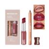 2Pcs Lipstick and Lip Liner Combo, Lip Liner and Lip Gloss Kit for Women, Matte Lip Pencil and Smooth Hydrating Lipstick with Sharpener, Non-Stick Lip Makeup Set view 1