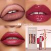 2Pcs Lipstick and Lip Liner Combo, Lip Liner and Lip Gloss Kit for Women, Matte Lip Pencil and Smooth Hydrating Lipstick with Sharpener, Non-Stick Lip Makeup Set view 2