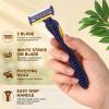 Leriton 80 Pcs Men's Disposable Razors Bulk 3 blade Disposable Razors Set Sensitive Skin Razor for Men Travel Razors Disposable Head Razor for Hotel Saunas Spa Donations Collective Use Daily view 3