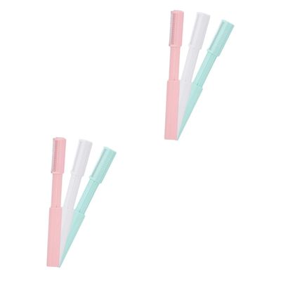 Healeved 6pcs Brow Kit Razor Eyebrow Shaper Precision Blades Safety Razors for Facial Hair Removal Comb for Easy Shaping Women Makeup Tool