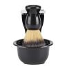 NOENNULL Brush Bowl, 13 x 9 x 9, 3 Piece Professional Men's Shaving Brush Stand Holder Bowl Set view 4