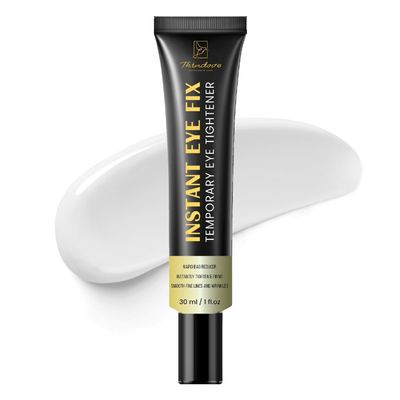 Aemerry Instant Perfection Eye Tightener Cream  Advanced Firming & Lifting Formula with Brush, Rapid Reduces Eye Bags, Puffiness, Wrinkles, Fine Lines (White, 1 OZ)
