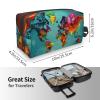 SamLng World Map Print Travel Toiletry Bag - Cosmetic Makeup Pouch for Men and Women, Portable Organizer for Daily Use view 4