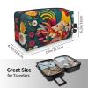 SamLng Flower heart chicken Print Travel Toiletry Bag - Cosmetic Makeup Pouch for Men and Women, Portable Organizer for Daily Use view 4