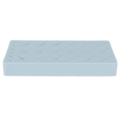 24 Slots Silicone Cosmetic Organizer for Lipstick and Makeup Storage, Stable Display Stand for Vanity and Desk (Blue) (Blue)