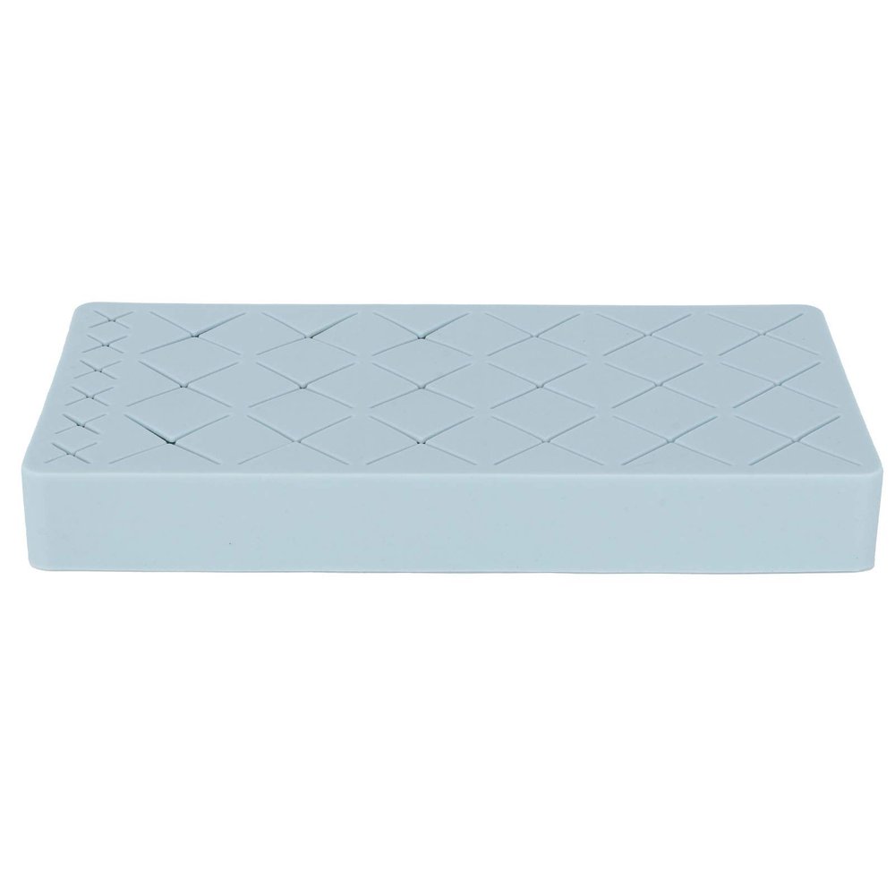 24 Slots Silicone Cosmetic Organizer for Lipstick and Makeup Storage, Stable Display Stand for Vanity and Desk (Blue) (Blue)