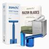 Double Edge Safety Razor with Razor Stand with 100 Counts Safety Razor Blades for Shaving and Razor Blade Bank view 1