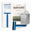 Double Edge Safety Razor with 100 Counts Safety Razor Blades for Shaving and Razor Blade Bank view 1