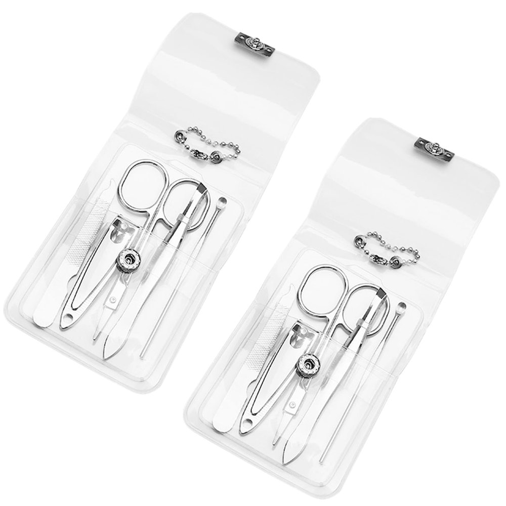 2 Pack Manicure Pedicure Set Portable Nail Clippers Nail Care Kit
