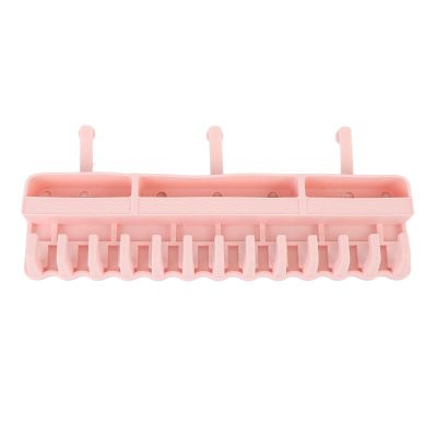 Hair Extension Holder for Styling Silicone Hanging Wig Stand, 13 Hooks Suction Cup Wall Mounted Braiding Hair Rack, Drying Rack with 3 Storage Spaces, Ideal for Home and Salon Use